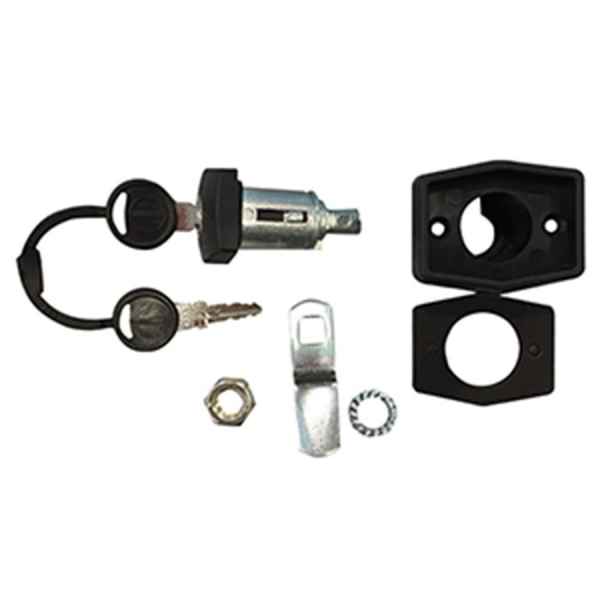 Cerradura con leva acodada negra. REF: A0001415.