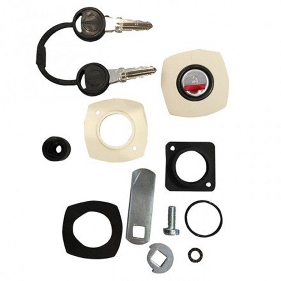 cerradura maletero blanca