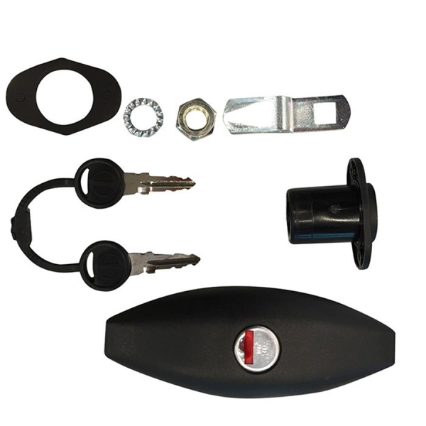 Cerradura push negra modelo grande. REF: A0001575.