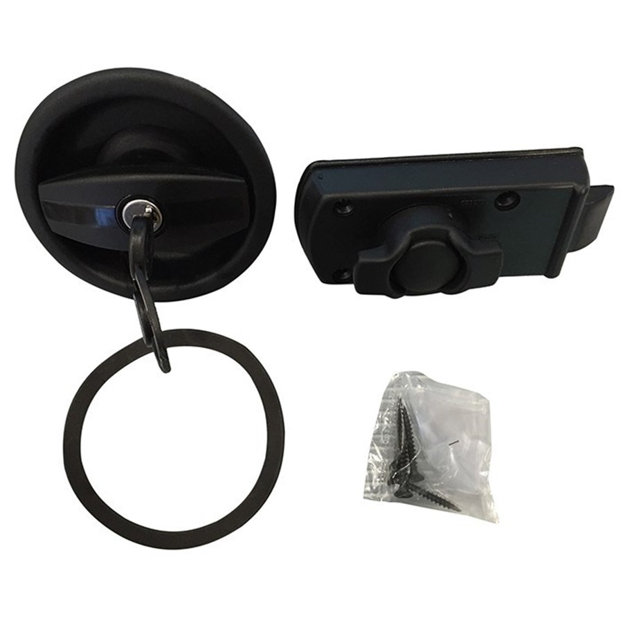 cerradura redonda negra