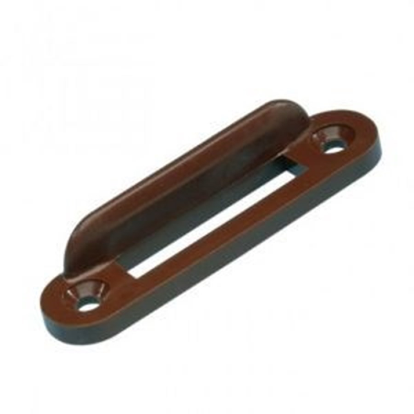 Golpeador de plástico para cerradura con pulsador – Marrón. REF: A0008109.