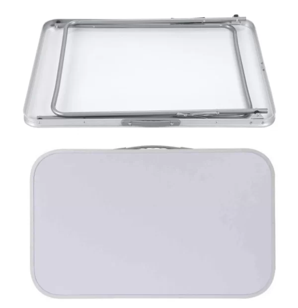 Mesa Plegable De Aluminio Para Camping 60×80 CM blanca . REF: k000016