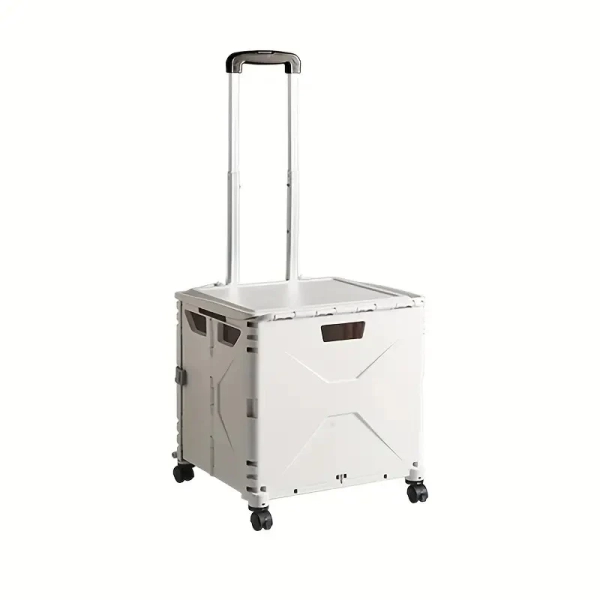 Carrito de Almacenamiento Plegable con Ruedas y Asa Telescópica | La Caja Rodante Versátil. REF: K000015.
