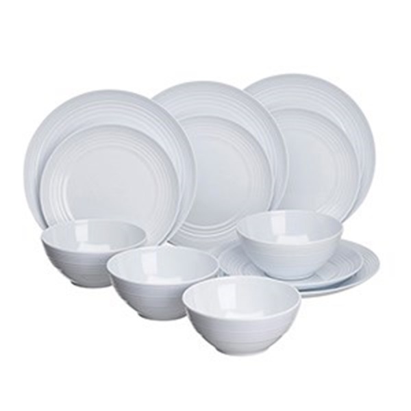 Servicio de mesa Cool white – 12 piezas